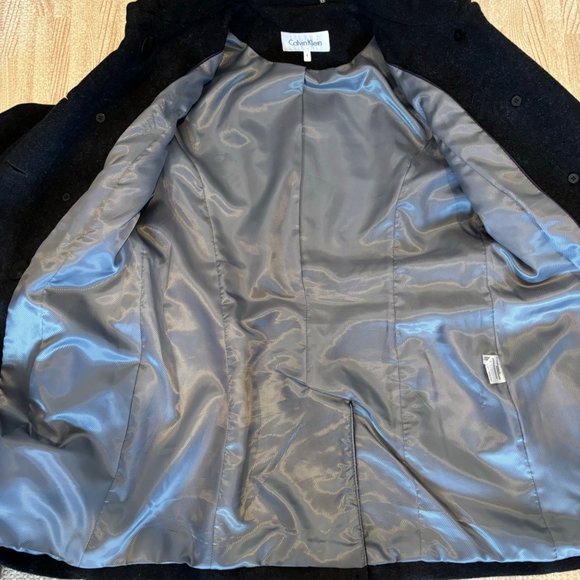 Vintage Calvin Klein Wool Blend Pea Coat Size 4 - Picture 5 of 9